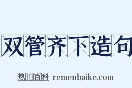 双管齐下造句是什么意思的图片